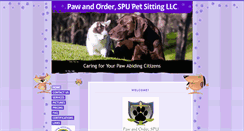 Desktop Screenshot of pawandorderspupetsitting.com